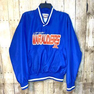 University of Mary Marauders Starter Pull Over Jacket College Apparel  Sz S